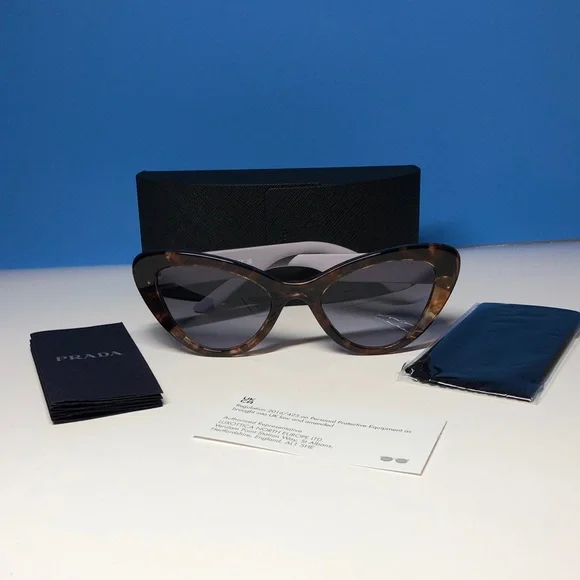 Prada SPR 13Y 07R081 Tortoise Shell Cat-Eye Sunglasses Prada SPR 13Y 07R081 Tortoise Shell Cat-Eye Sunglasses main image 3